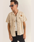 Rhythm Embroidered Seersucker SS Shirt NAT-NATURAL 2M
