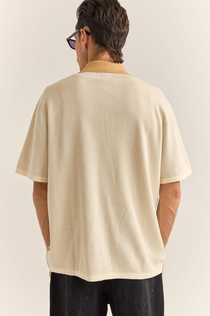 Rhythm Loma Knitted SS Shirt NAT-NATURAL 5XXL