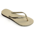 Havaianas Slim Sparkle Me Womens Sandals 0154-Sand Grey 7