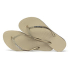 Havaianas Slim Sparkle Me Womens Sandals 0154-Sand Grey 6