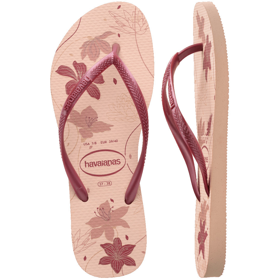 Havaianas Slim Organic Womens Sandal 6511-Pink-Rose Gold 11