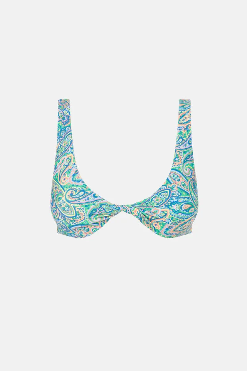 Rhythm Cabo Paisley Twist Front Top GRN-GREEN 3M