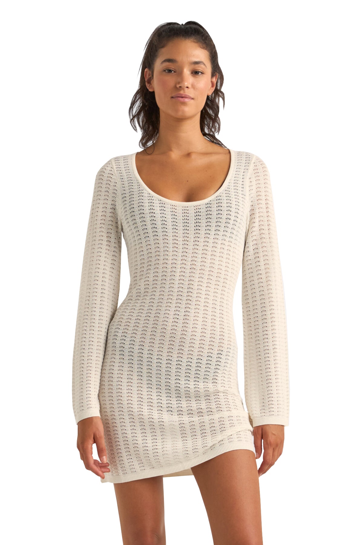 Rhythm Gigi Knit Mini Dress WHT-WHITE 4L