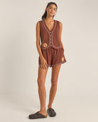 Rhythm Solis Embroidered Vest CHO-CHOCOLATE 2S