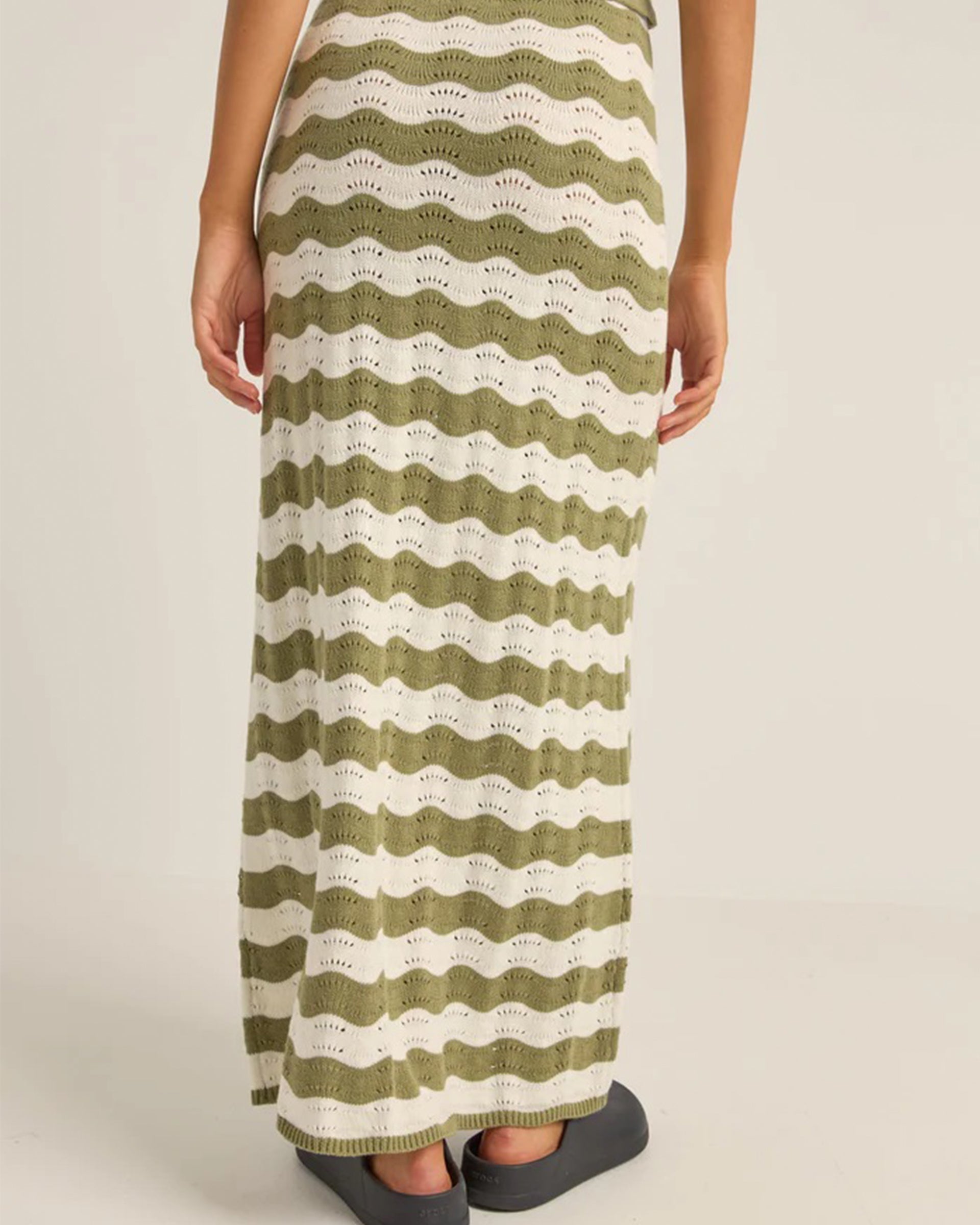 Rhythm Carmen Stripe Knit Maxi Skirt SAG-SAGE 2S