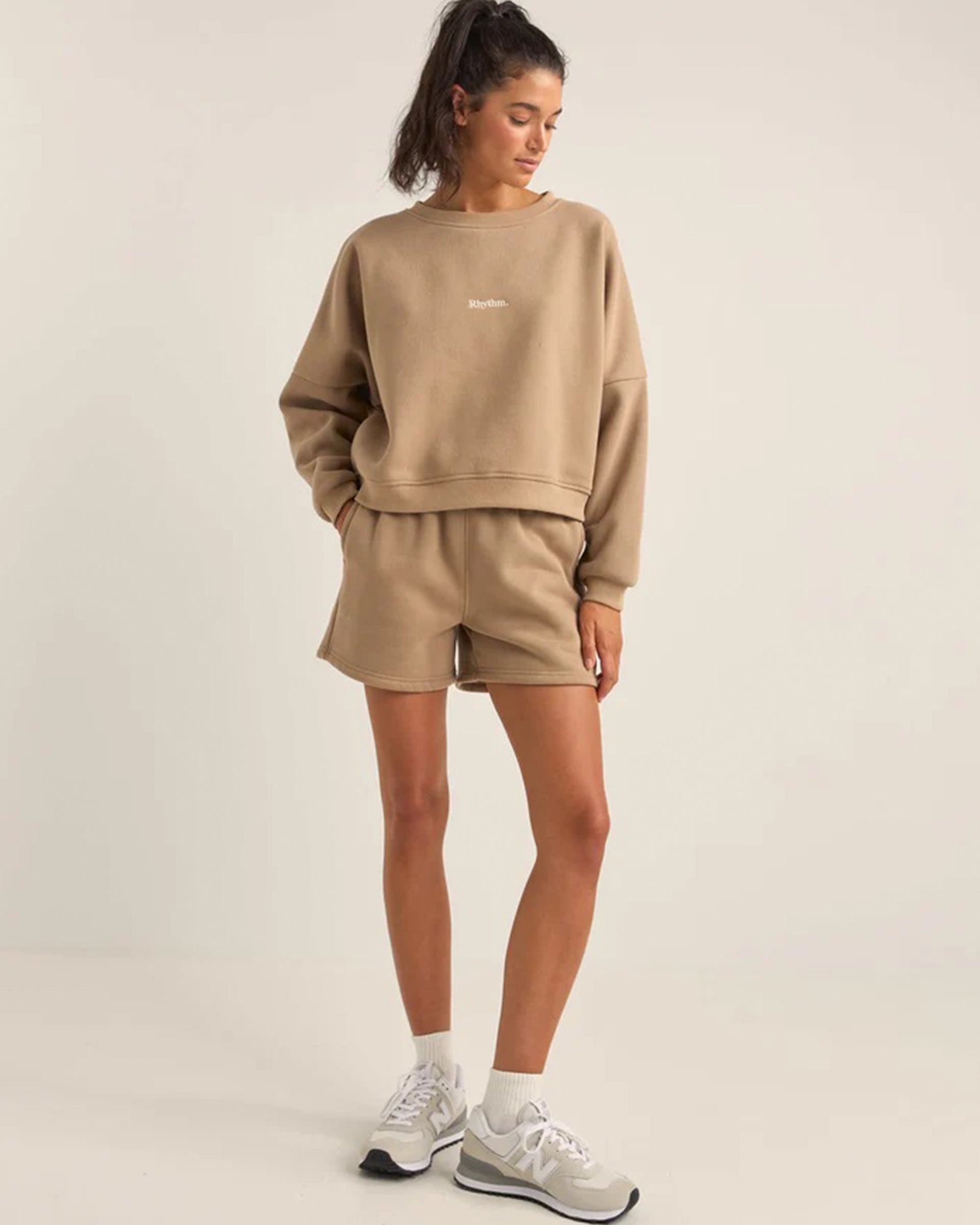 Rhythm Logo Fleece Shorts TAU-TAUPE 1XS