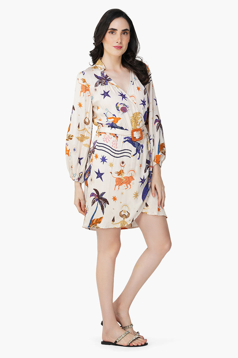 America & Beyond Day Dream Mini Dress Celestial S