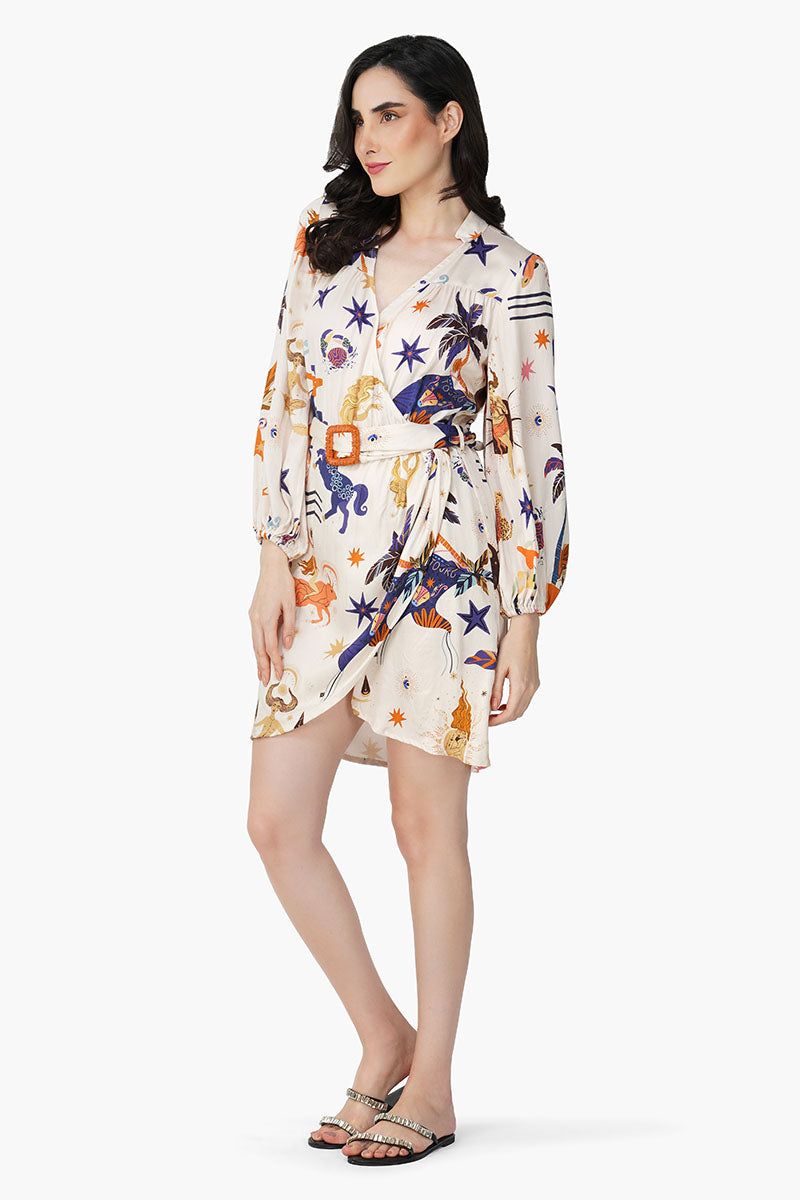 America & Beyond Day Dream Mini Dress Celestial S