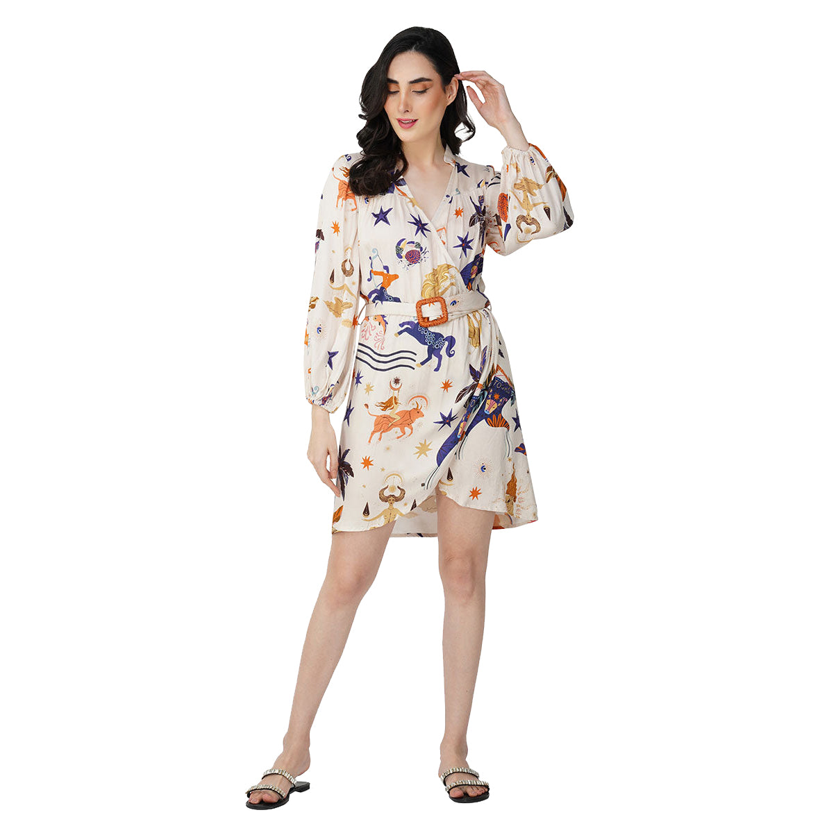 America & Beyond Day Dream Mini Dress Celestial S