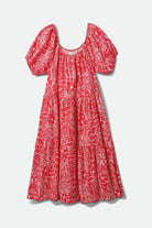 Brixton Indo Linen Dress Aloha Red M