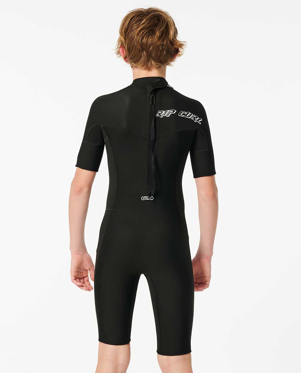 Rip Curl Dawn Patrol 2mm SS Boys Springsuit 0090-Black 10