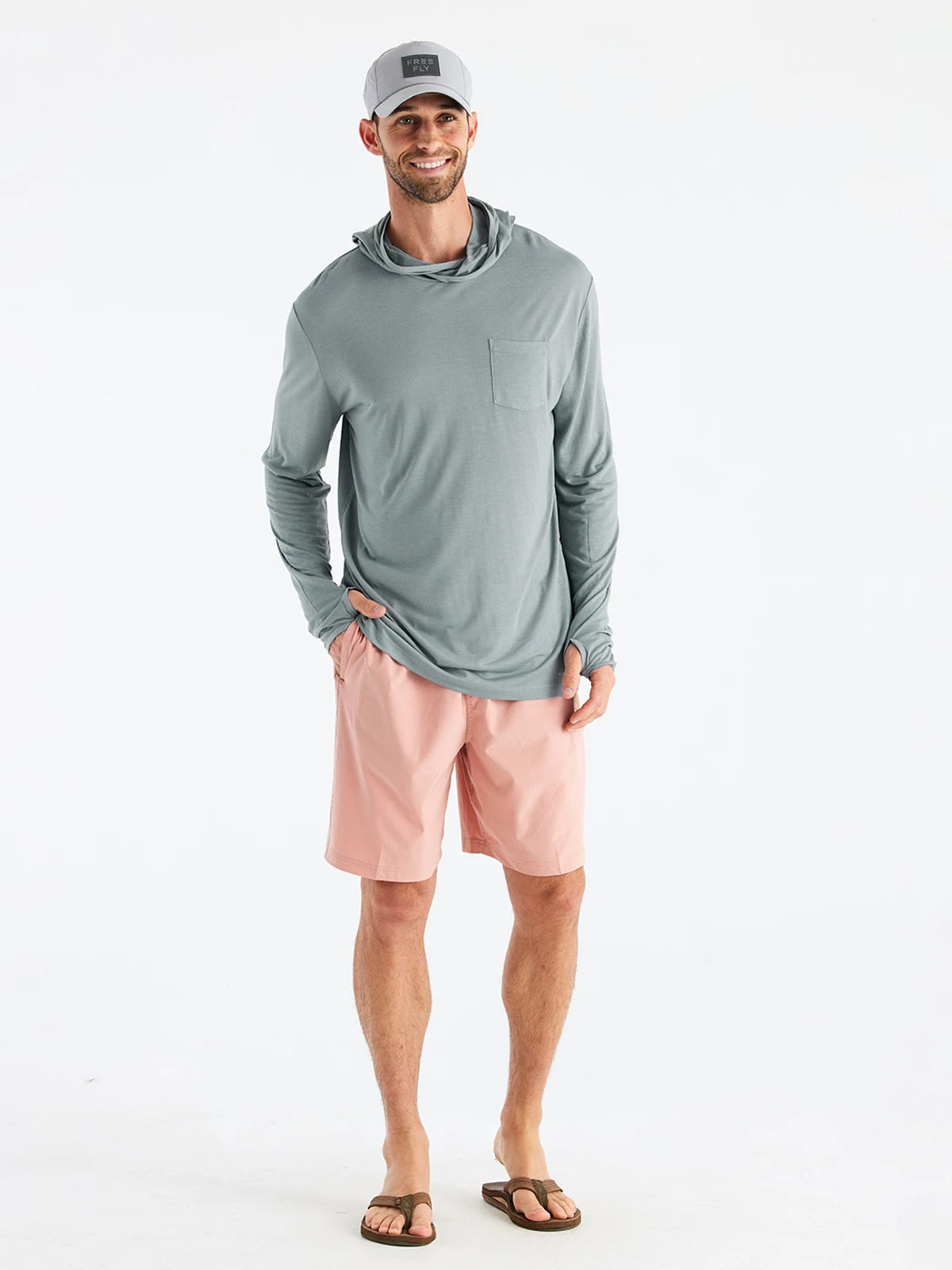 Free Fly Bamboo Lightweight Hoodie Slate M