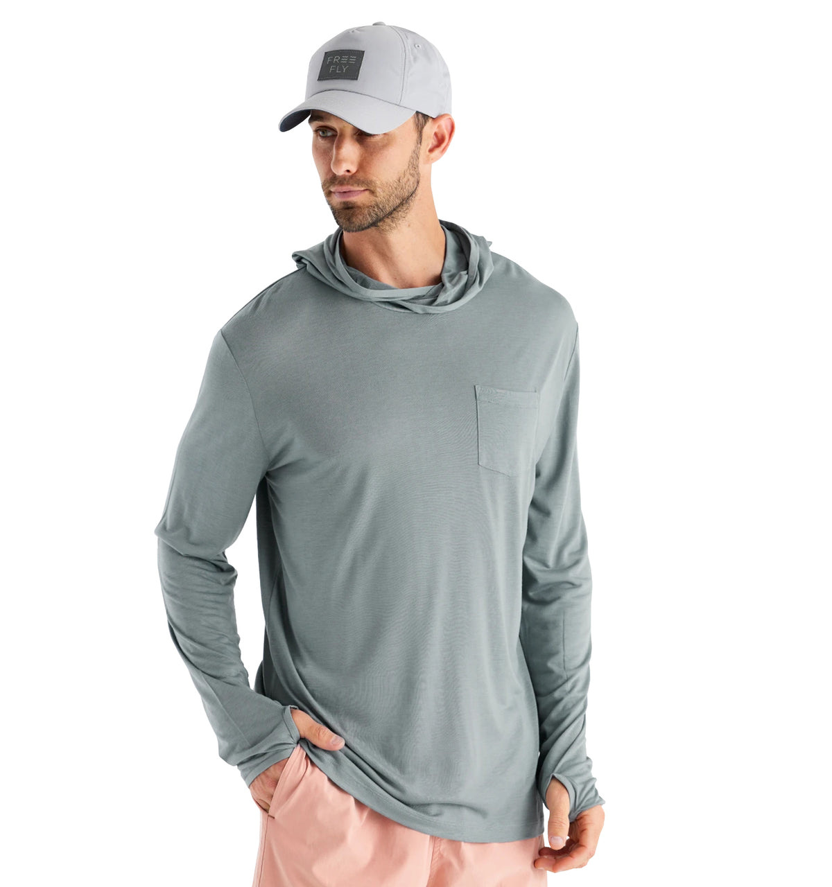 Free Fly Bamboo Lightweight Hoodie Slate M