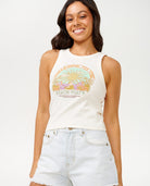 Rip Curl Tropicana Ribbed Tank  3021-Bone XS
