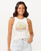 Rip Curl Tropicana Ribbed Tank  3021-Bone XS