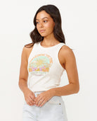 Rip Curl Tropicana Ribbed Tank  3021-Bone XS
