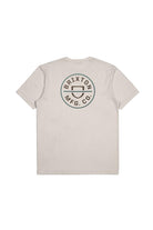 Brixton Crest II SS Tee Cream/Dark Earth/Spruce M