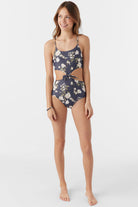 O'neill Kendra Floral Knot Front One Piece CHA 7