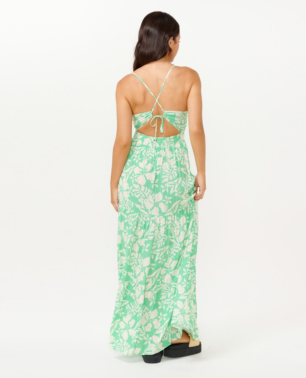 Rip Curl Sun To Sea Maxi Dress 0060-Green M