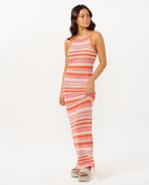 Rip Curl Sun To Sea Crochet Maxi Dress 8031-MidPink S