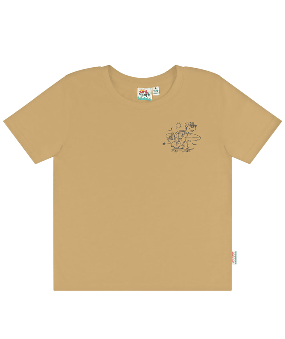Tank Stream Ride the Wave Turtle Boys Tee DFB-Mustard 6