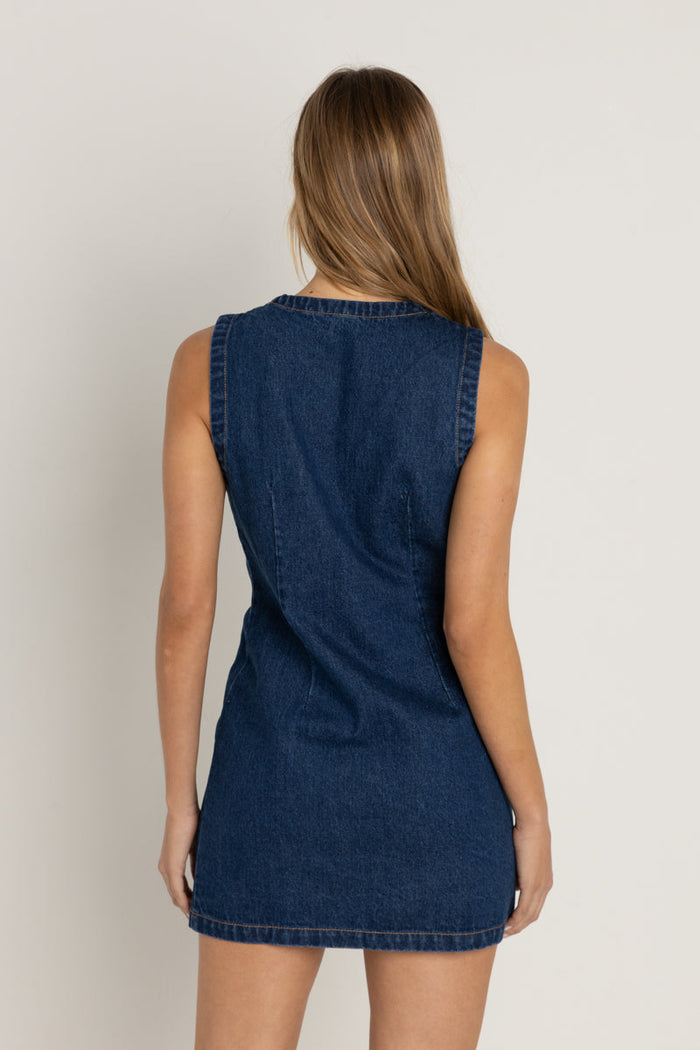 Rhythm Gia Denim Dress BLU-BlueWash S