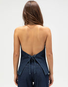 Rhythm Pinstripe Halter Vest DEN-Denim M