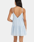 Rhythm Classic Tiered Mini Dress BLU-Blue 1XS