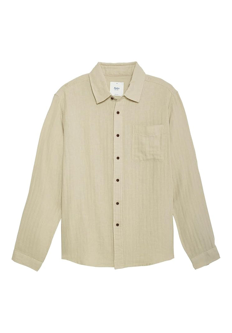 Katin Alan Solid LS Woven LightGray XL