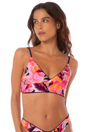 Maaji Blue Deep Criss Cross Triangle Bikini Top 500 S
