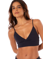 Maaji Blue Deep Criss Cross Triangle Bikini Top 500 M