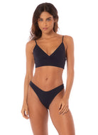 Maaji Blue Deep Criss Cross Triangle Bikini Top