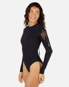 Hurley Shadow Palm Crop LS Rashguard Black M