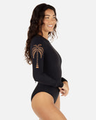 Hurley Shadow Palm Crop LS Rashguard Black M