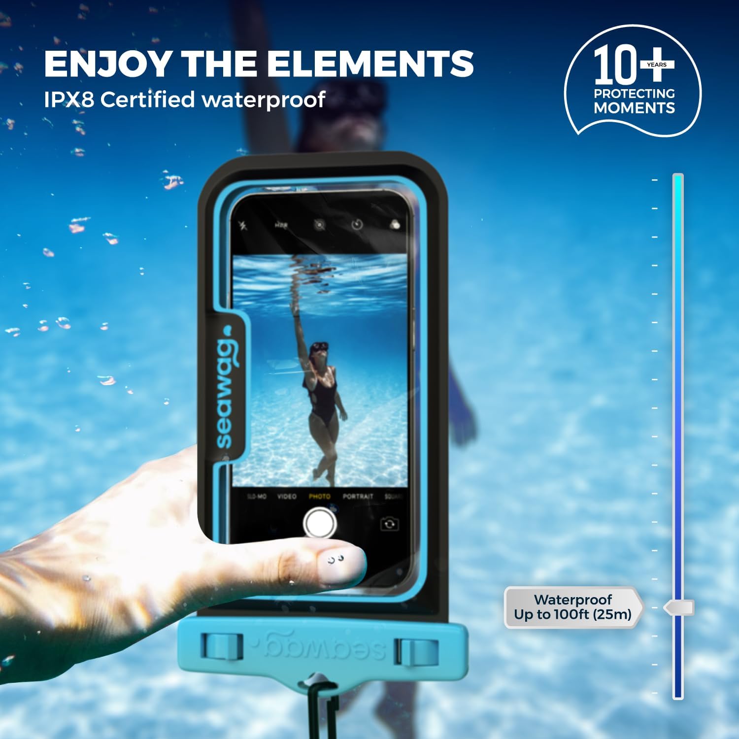 Seawag MAX Waterproof Smartphone Case Black-Blue