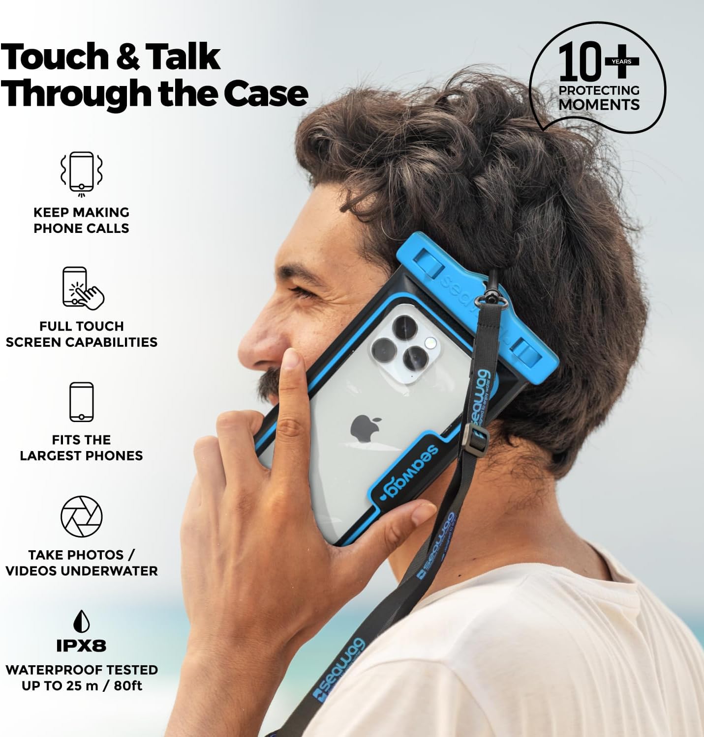 Seawag MAX Waterproof Smartphone Case Black-Blue