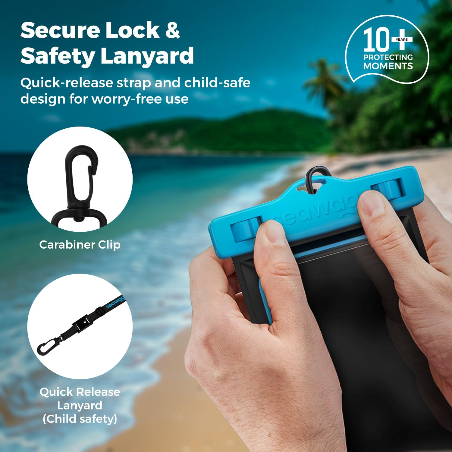 Seawag MAX Waterproof Smartphone Case Black-Blue