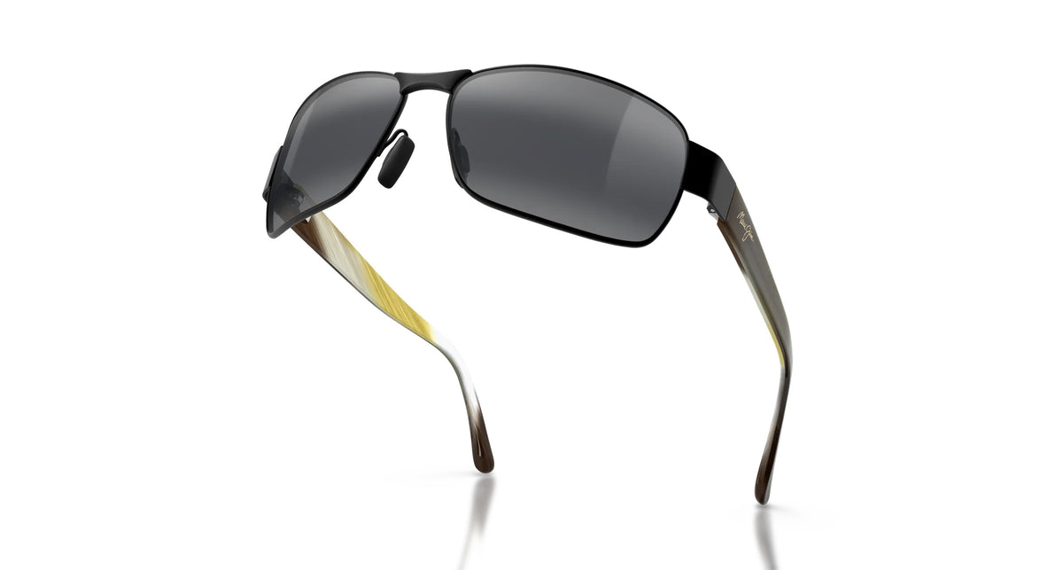maui jim 249-2M Polarized Sunglasses MatteBlack GreyBlackCoral