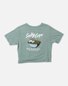 Salty Crew Fish Bowl Crop Tee Sage S
