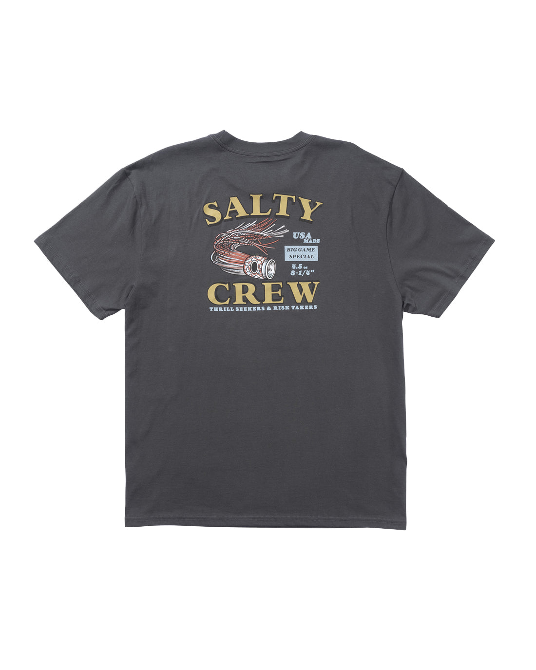 Salty Crew Lured Classic SS Tee Charcoal XXXL