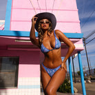 Kulani Kini Twin Strap Bralette Bikini Top LilacMoon L