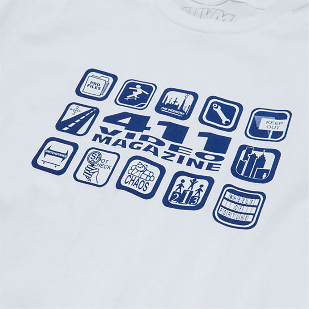 Heritage Skateboards 411 Icons SS Tee White XL
