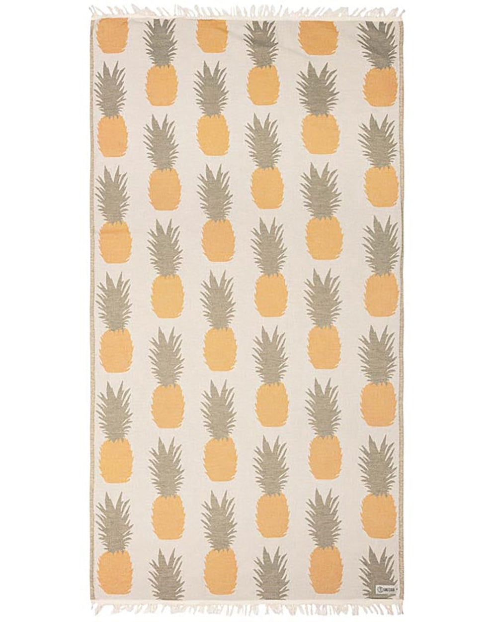 Sand Cloud Turkish Beach Towel Pineapple Natural Regular