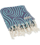 Sand Cloud Turkish Beach Towel SwirlTurtle Mint Regular