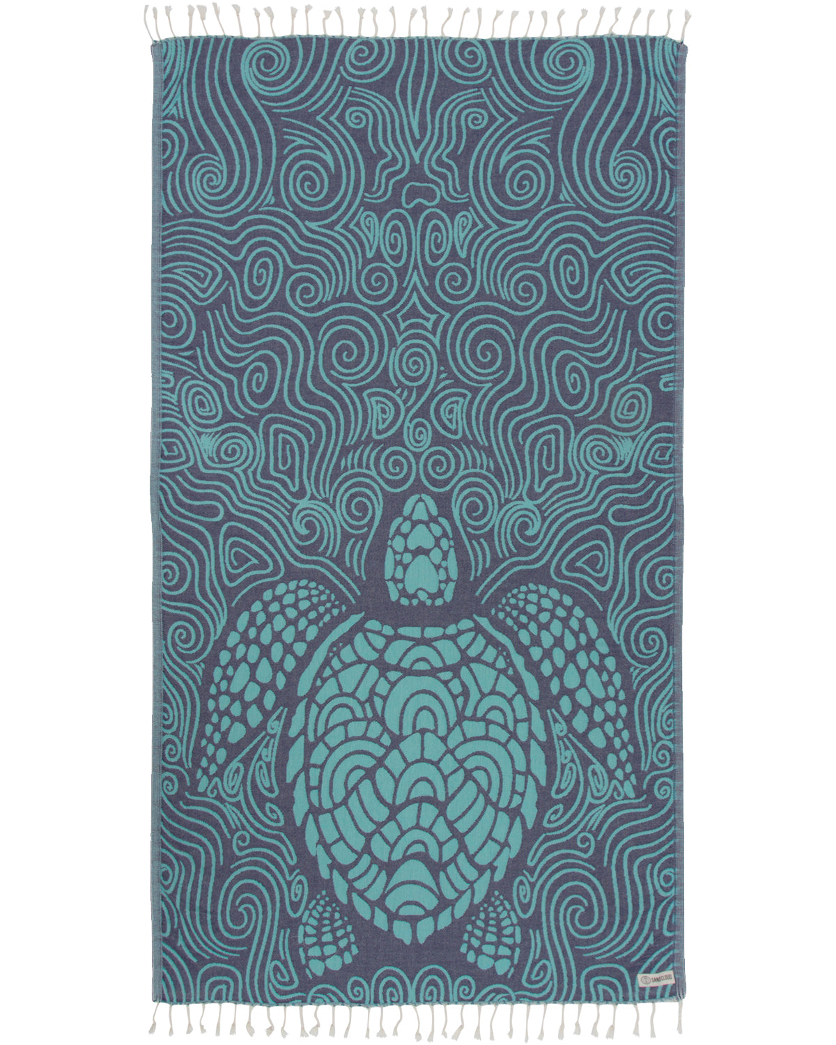 Sand Cloud Turkish Beach Towel SwirlTurtle Mint Regular