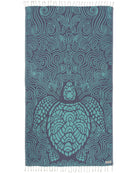 Sand Cloud Turkish Beach Towel SwirlTurtle Mint Regular