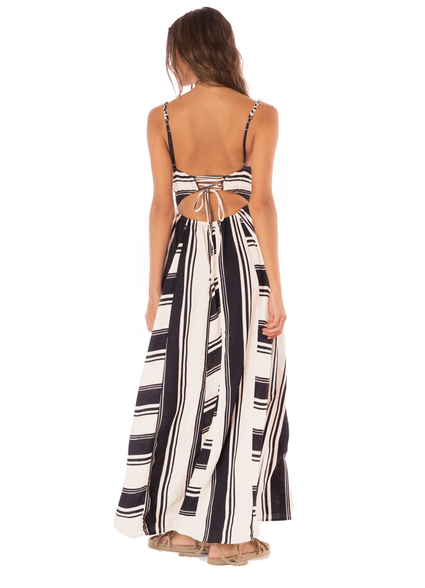 Maaji Boho Stripes Ella Long Dress OpenBlue M