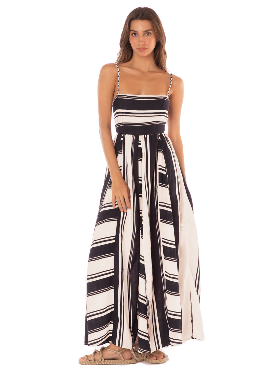 Maaji Boho Stripes Ella Long Dress OpenBlue M