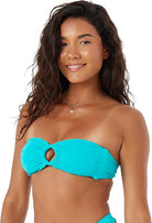 Roxy SD Beach Classics Ring Bandeau Bikini Top TEA L