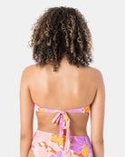 Roxy Bell Bottom Blooms Ring Bandeau Top LLM M